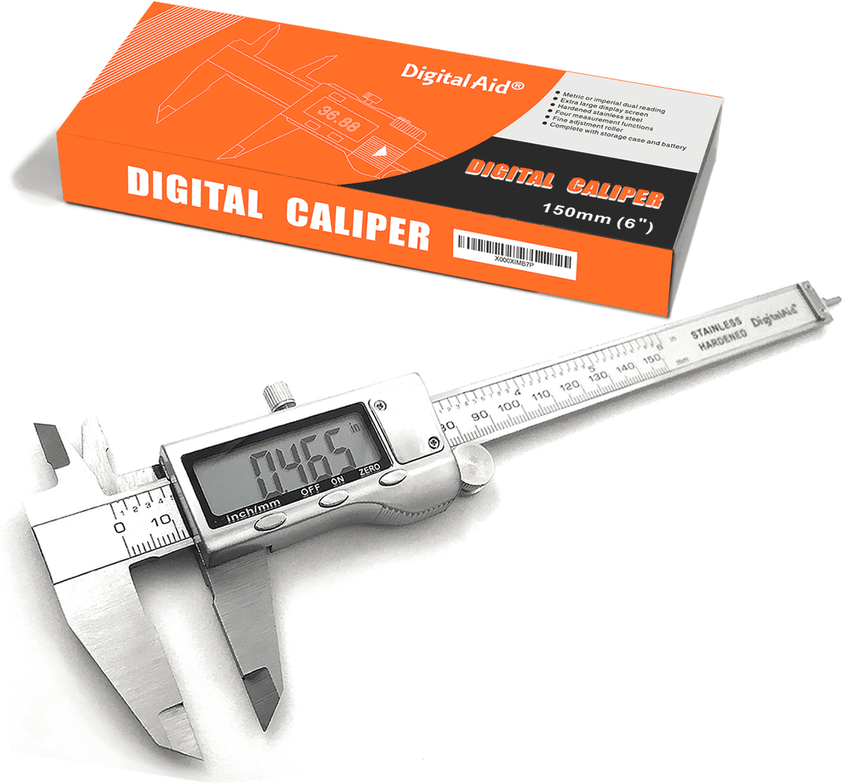 Stainless Steel Digital Caliper measuring device for inside, outside