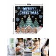 thumbnail image 4 of Gingerbread Christmas Cloth Napkins Set of 4 Reusable Dinner Napkins, Xmas Tree Snowflake Black Cocktail Napkin Washable Table Napkins for Wedding/Holiday Party/Baby Shower 20"x20", 4 of 7