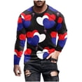 thumbnail image 2 of Utoimkio Men's Valentine's Day 3D Print Pullover Sweatshirts Long Sleeve Crewneck Pullover Blouse Tops Lightweight Casual Loose Crewneck Sweatshirts for Men Valentine's Day Clothes, 2 of 5