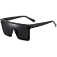 thumbnail image 1 of Gafas de sol cuadradas de gran tamaño para mujer y hombre, de moda, con parte superior plana., 1 of 5