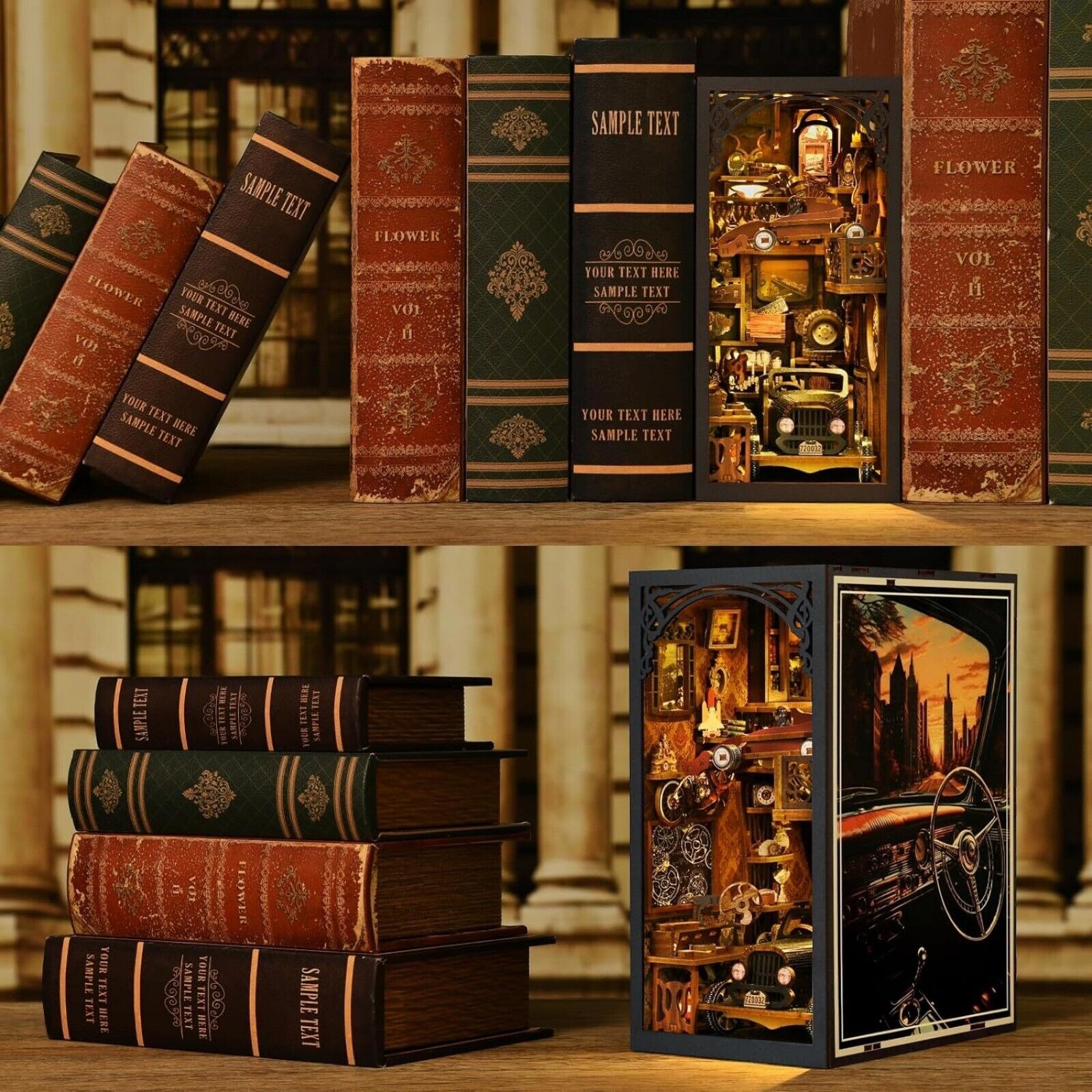 DIY Book Nook Kit for Adults Build Your Own 3D Wooden Puzzle Dollhouse Miniature House Kit