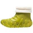 thumbnail image 5 of Men's Thick Bottom Anti Casual Work with Plush Insulation Dual-Use Waterproof Mid Top Snow Boots Green 42, 5 of 6