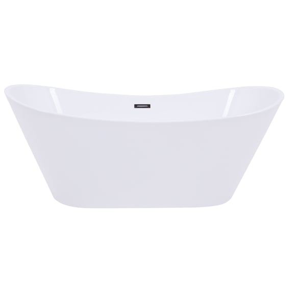 Tina de Baño Minimalista Ninon Bañera de Material Acrílico Sin Hidromasaje Capacidad 300 L Color Blanco