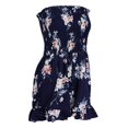 thumbnail image 1 of Mameluco con hombros descubiertos para mujer, monos sin con estampado floral, monos sin para playa, pantalones cortos, monos Azul BLESIY  Mono floral sin mangas, 1 of 8