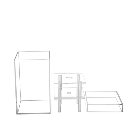 WRISTBIQUE Clear Acrylic Empty Flower Box 6.1x6.1x3.9in - Single Decorative Display Case