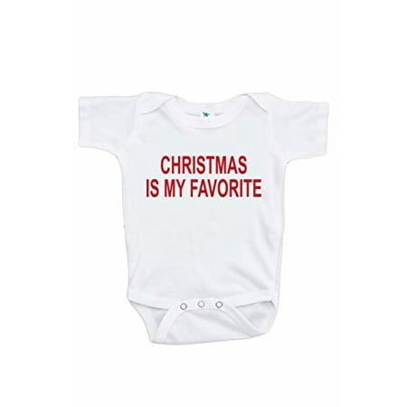 

7 ate 9 Apparel Kids Christmas is My Favorite Onepiece White