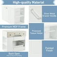 thumbnail image 6 of Euroco 21.8-Inch Wall-Mounted Floating Bathroom Vanity with Ceramic Sink, Soft-Close Drawer, Adjustable Shelf & Toilet Paper Holder, 6 of 9