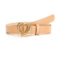 thumbnail image 2 of Xinyolin Heart Buckle Belt Faux Leather - Metal Heart Buckle Waistband for Lady, 2 of 8