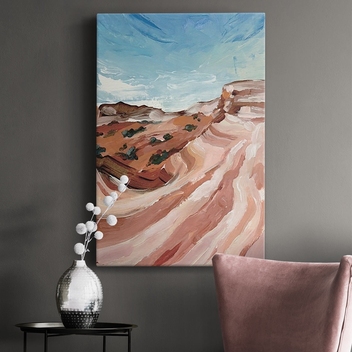 Impasto Plateau II Premium Gallery Wrapped Canvas - Ready to Hang
