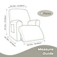 thumbnail image 2 of AUQ Jacquard Weave Recliner Chair Covers,Large Recliner Covers for Wide Recliner 22in Recliner Cover,Chair Protectors Covers with Elastic Straps for Pets,Dogs, 2 of 7