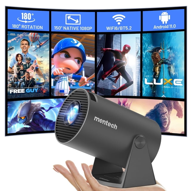 Proyector Mentech Mini 150 WiFi Bluetooth Android TV 11.0