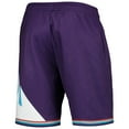 thumbnail image 3 of Men's Mitchell & Ness Purple Utah Jazz 1996 Hardwood Classics 75th Anniversary Swingman Shorts, 3 of 4