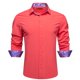 thumbnail image 1 of Camisa de vestir Barry.Wang Pink para hombre de manga larga de negocios, 1 of 6