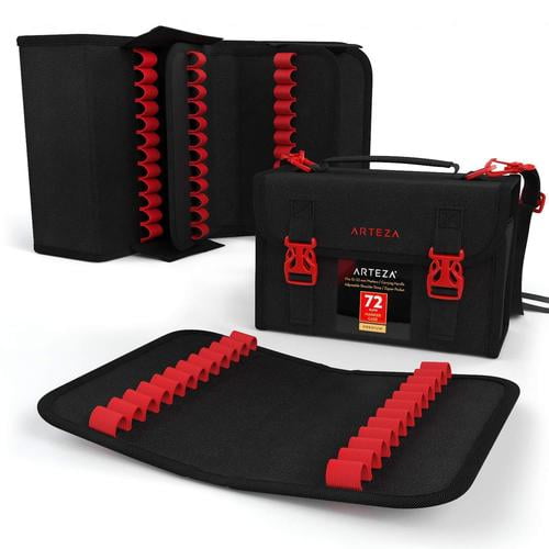 Arteza Art Markers Organizer (72 Slots), Carrying Case for