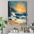 thumbnail image 4 of Qisvanset 12x16 Inch Framed Canvas Wall Art Psalm Vintage Coastal Beach Landscape Faith Housewarming Wall Art, 4 of 8