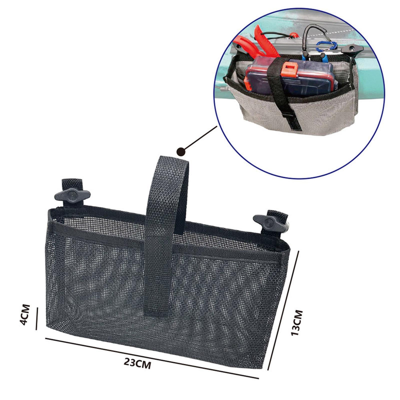 harayaa 2x Nylon Kayak Mesh Bag Multi-Functional Marine Boat Tools Storage Pouch Bottles Fishing Tackles Organizer Canoe Dinghy Camping Accessories