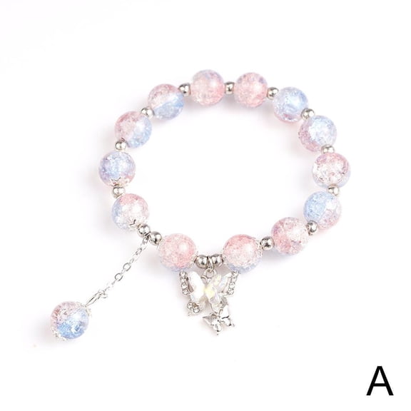 Butterfly Chain Bracelet Moonlight Stones Lucky Beads Chain Girls Jewellery