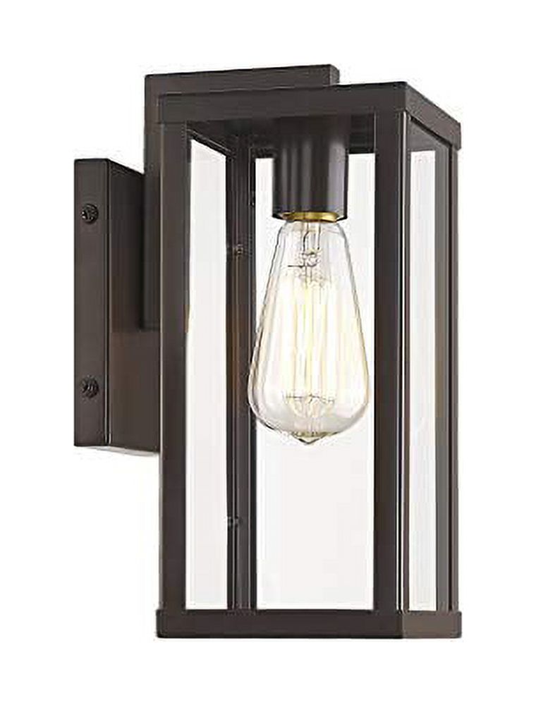 Odeums Outdoor Wall Lantern, Exterior Wall Mount Lights, Outdoor Wall Sconces, Wall Lighting Fixture in Oil Rubbed Finish with Clear Glass (Oil Rubbed Bronze-Wall Light, 2 Pack) - image 2 of 3