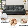 thumbnail image 5 of 94.4" Cloud Chenille Loveseat Sofa, Oversized Deep Seat 2 Seater Couch for Living Room with Pillows, Gray, 5 of 9