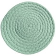 thumbnail image 2 of Mint Extra Thick Woven Trivet Round Placemats Natural Cotton Hot Potholder Mat Heat Resistant - 8"x8" 8 Pieces - Mint, 2 of 5