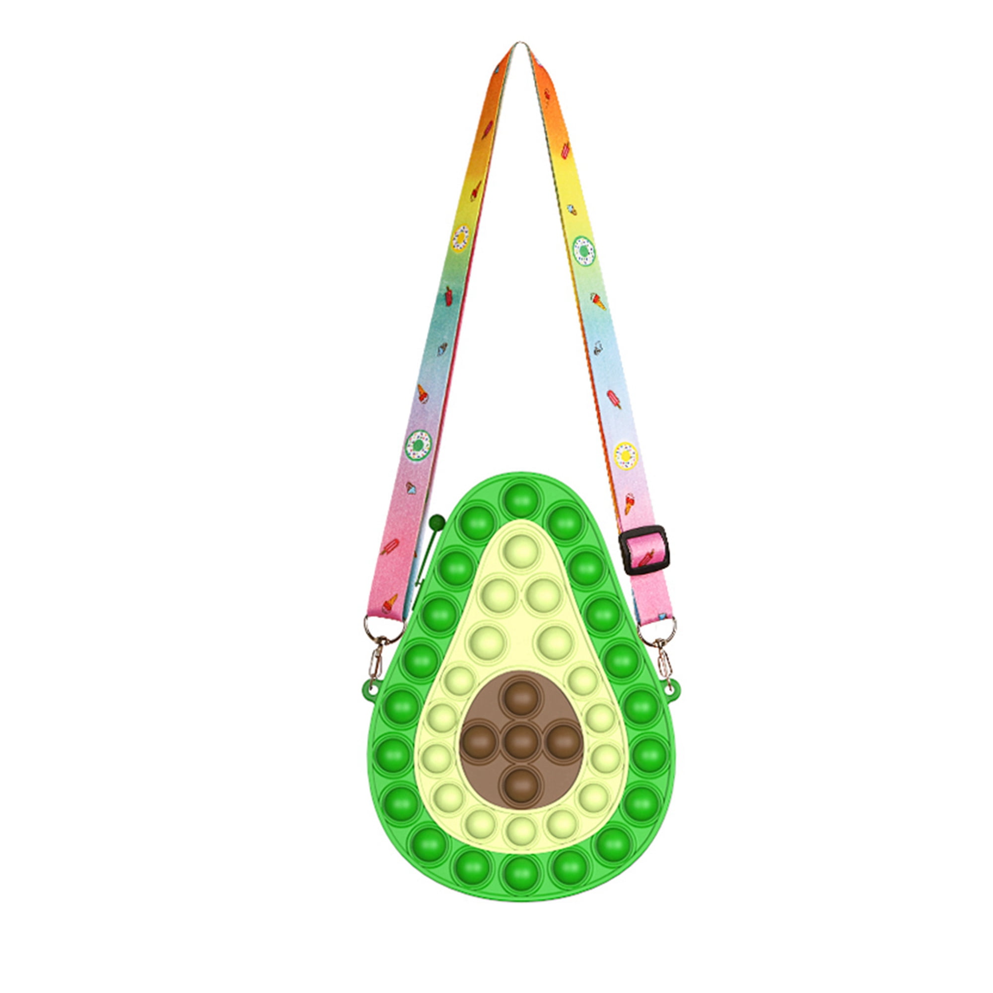 Popit Shoulder Bag for Kids Cute Party Birthday Fidget Favors Ideas 2 Fidgets Pack Toys for Little Old Teen Girl popits Poppers Bubble Push Pop It Purse Lollipop & Mini Keychain Pack Gifts 