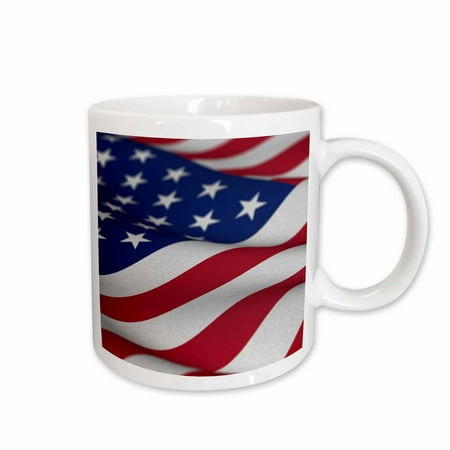 

3dRose USA Flag American America Banner Stars Stripes patriot patriotism patriotic united states us Ceramic Mug 11-ounce