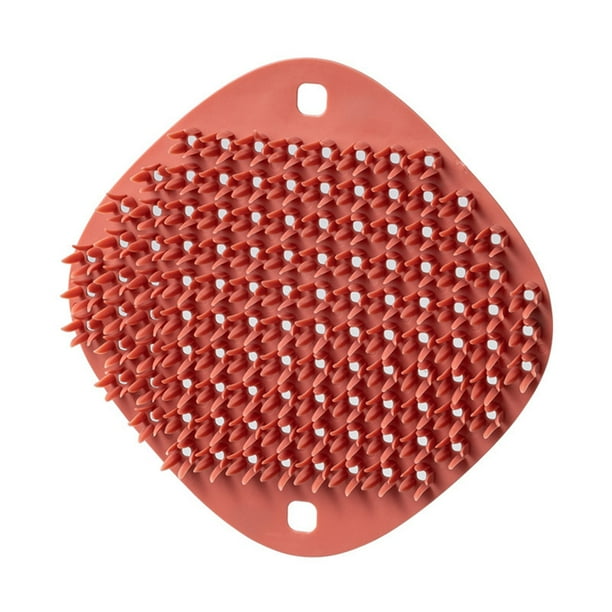 Matsuzay Cepillo de limpieza Pan Plate Baño Palm Silicone Glass Clean Scrubber Hogar Baño Anti-scratch Scrub Pad Suministros de limpieza para el hogar Rojo Matsuzay HA063622-01
