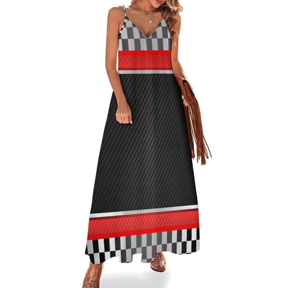 Racing Car Theme Sleeveless Dress Loose Women's Dress Dresses Luxury Evening Dresses
