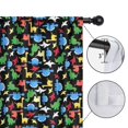 thumbnail image 4 of Blackout Kids Curtains,Colorful Cartoon Dinosaurs with ColorBlocks Pattern Childrens Insulated Curtains Set Of 2,Bedroom Essentials,Toddler Room Decor 42"x63", 4 of 5