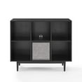 thumbnail image 3 of Crosley Furniture Liam 6 Cube Record Storage Bookcase With Speaker in Black, 3 of 5