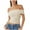 Beige, variant on Tube Tops for Women Slim Fit Going out Strapless Tank Tops Plain Bandeau Summer Party Crop Tops