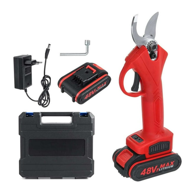 48VF Electric Cordless Pruner Pruning Shear With 9000mAh Lithium- Battery Efficient Fruit Tree Bonsai Pruning Cutter ,Gardening Tree Branch