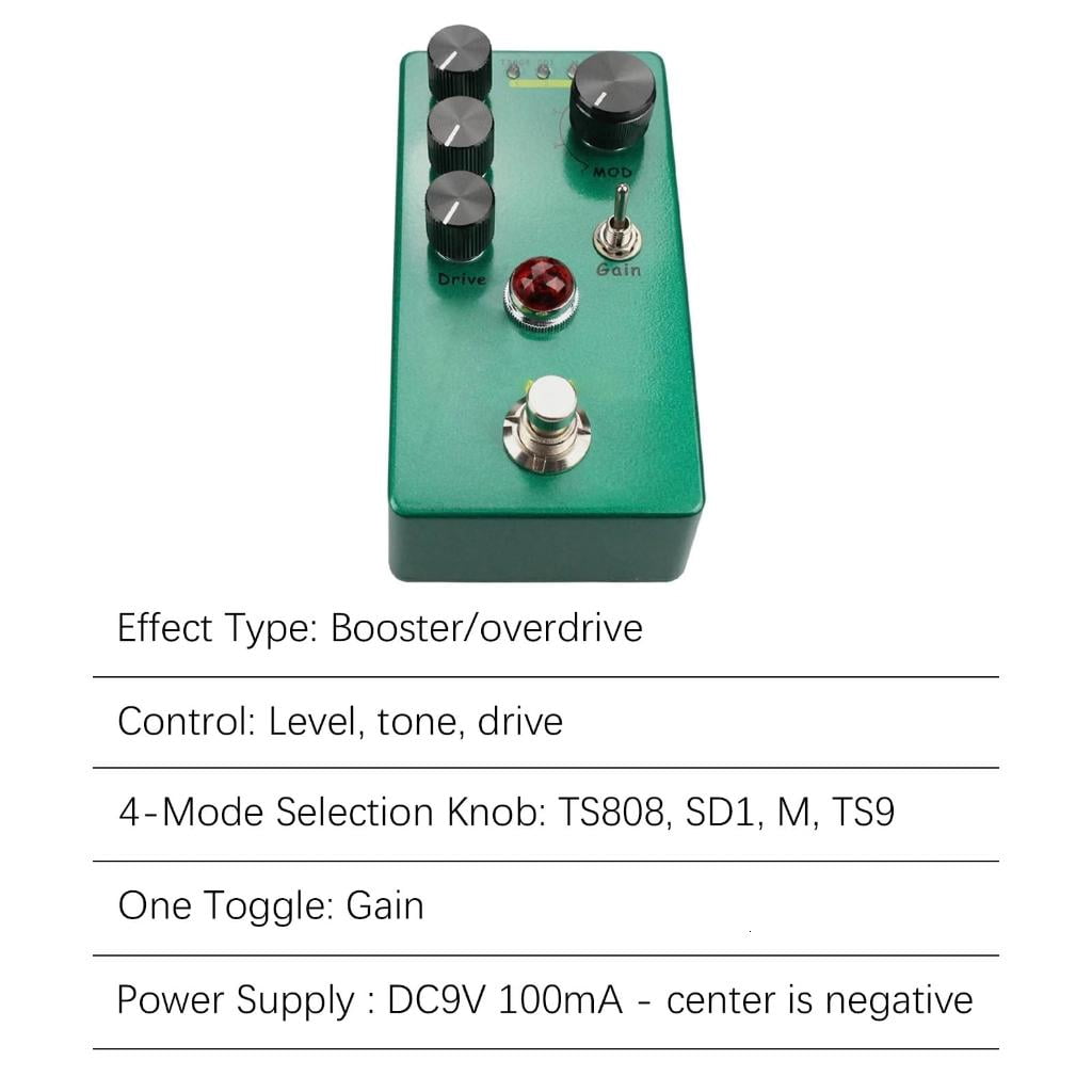 Metal Guitar Boosting Effect Pedal True Bypass Classical Sound Reproduction Tone/Drive Controller Guitar Accessories