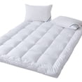 thumbnail image 1 of Extra Thick Mattress Topper Full Bed Size 3 Inch Highly Breathable Cooling Mattress Pad Cover.100% Cotton Pillow Top Quilted Mattress Protect Bed Mattress Topper.Soft Down Alternative Fill (54*75''), 1 of 2