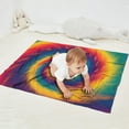 thumbnail image 2 of Colorful Rainbow Tie Dye Spiral Pattern Blanket,Comfortable Soft Flannel Throw Blanket,All Season,Warm Lightweight Blankets for Sofa Bed Couch Living Room Chair,30"x40", 2 of 4