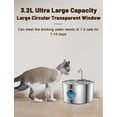 thumbnail image 5 of Dog Water Bowl, Quad-Purification & Continuous Circulating Flow, 108oz/3.2L Wireless Stainless Steel, Easy-to-Clean and Quiet Operation for Dogs and Cats, 5 of 16