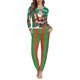 thumbnail image 1 of Conjunto de pijama de dos piezas con estampado navideño para mujer, ropa de dormir femenina, traje de manga larga, ropa de casa, ropa de estar por casa, otoño, envío directo, 1 of 4