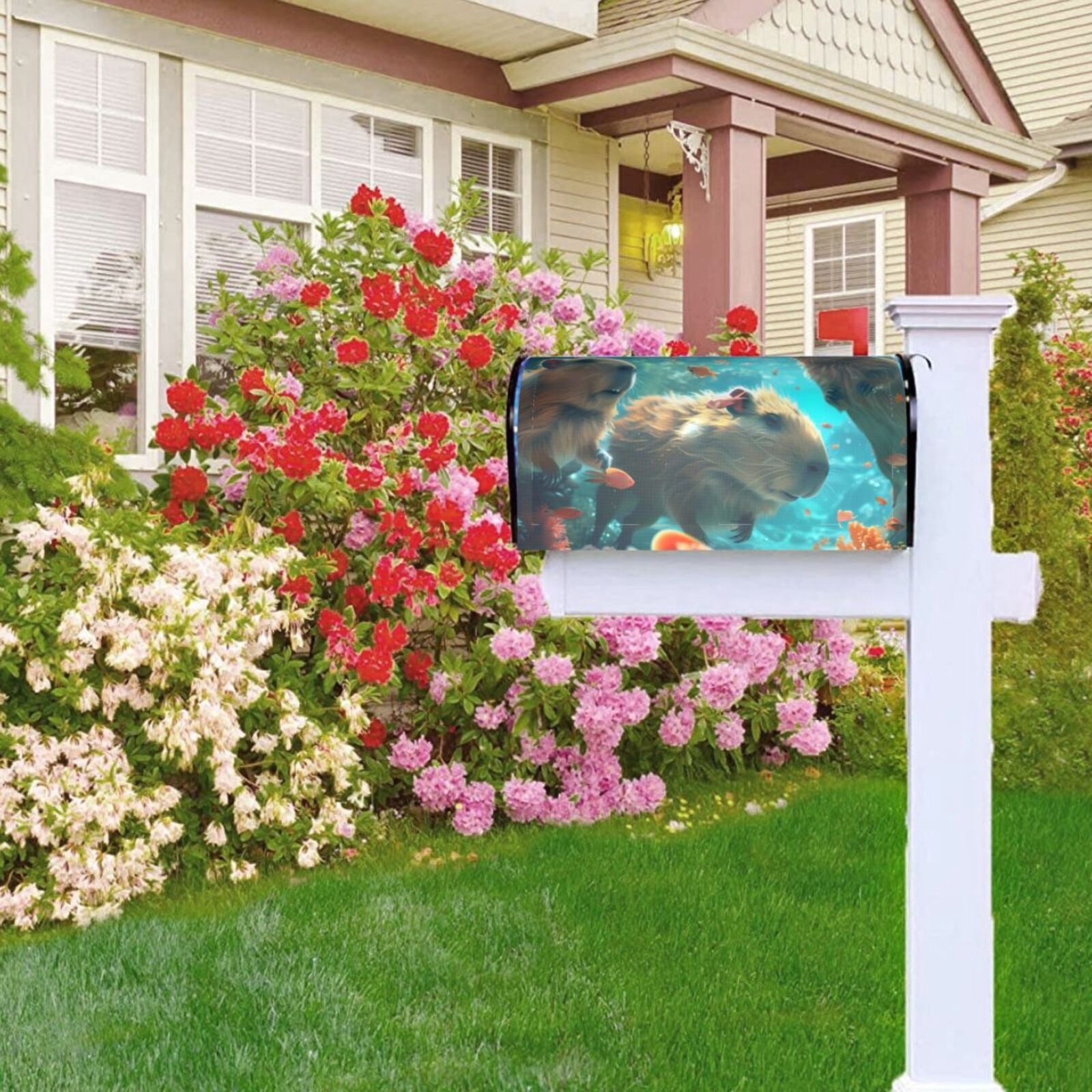 Kdxio Magnetic Mailbox Cover 21x18 in Mailbox Cover Outdoor Decoration Holiday Mailbox Covers for Home Garden Yard-21x18 in