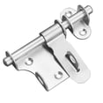 thumbnail image 1 of Door Latch Bolt Latch Thickened Less Steel Durable With Hole For Pad Bath Kit En Bed Cabinet Outdo, 1 of 5