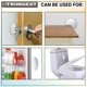 thumbnail image 4 of Rawiri Tope para manija de puerta de pared más fuerte, juego de 5,08 cm. Juego de 6 piezas de perilla de puerta de goma transparente, almohadilla protectora de pared redonda. Protector de pared, 4 of 5