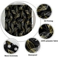thumbnail image 5 of White Gold Leaves Shower Curtain Abstract Leaf Printed Pattern Shower Curtain Modern Aesthetic Bathroom Set Waterproof Bath Decoration Accessories Home Decor, 72x72 Inch, 5 of 6