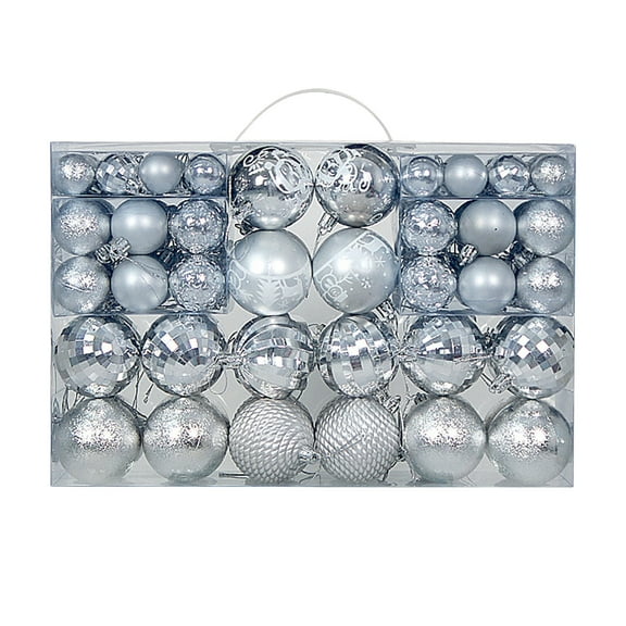 Twfbrm 100Pcs Christmas Balls Electroplated Plastic Christmas Decorations Shatterproof Home Holiday Party Christmas Decor Hanging Christmas Tree Ornaments