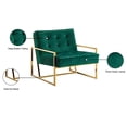 thumbnail image 4 of Meridian Furniture Pierre Fauteuil d'Appoint en Velours Vert, 4 of 5