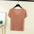 thumbnail image 6 of Htigea Womens Crewneck T Shirts Summer Short Sleeve Tops Soft Comfortable Casual Basic Tees Khaki M, 6 of 6