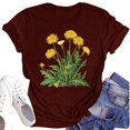 thumbnail image 2 of NAMTYQX Womens Oversized Tee Shirts Print Plus Size Crewneck Pattern Short Sleeve Cute Cool Lightweight Loose Women's T-Shirts Wine Size M, 2 of 4