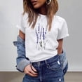 thumbnail image 2 of Women's Dandelion Print T Shirts Cute Graphic Tees Short Sleeve Summer Cotton Tee Tops, 2 of 6