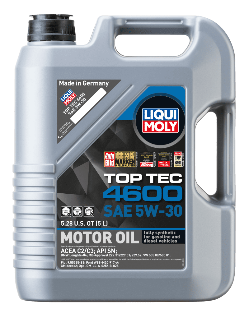 LIQUI MOLY, Top Tec 4200 5W-30 Motor Oil, 5L suitable for DPF