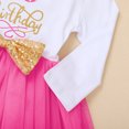 thumbnail image 5 of IBTOM CASTLE Baby Girls My 1st 2nd 3rd Birthday Polka Dots Dress with Headband Long Sleeve Sequin Princess Tutu Cake Smash One Party Gown 3 Years Hot Pink, 5 of 8