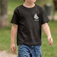 thumbnail image 3 of NIPAXO Boys T-Shirt Sailboat Print Cotton Blend Short Sleeve Nautical Graphic Tee for Boys, Black, Sizes 5-6Y, 3 of 6