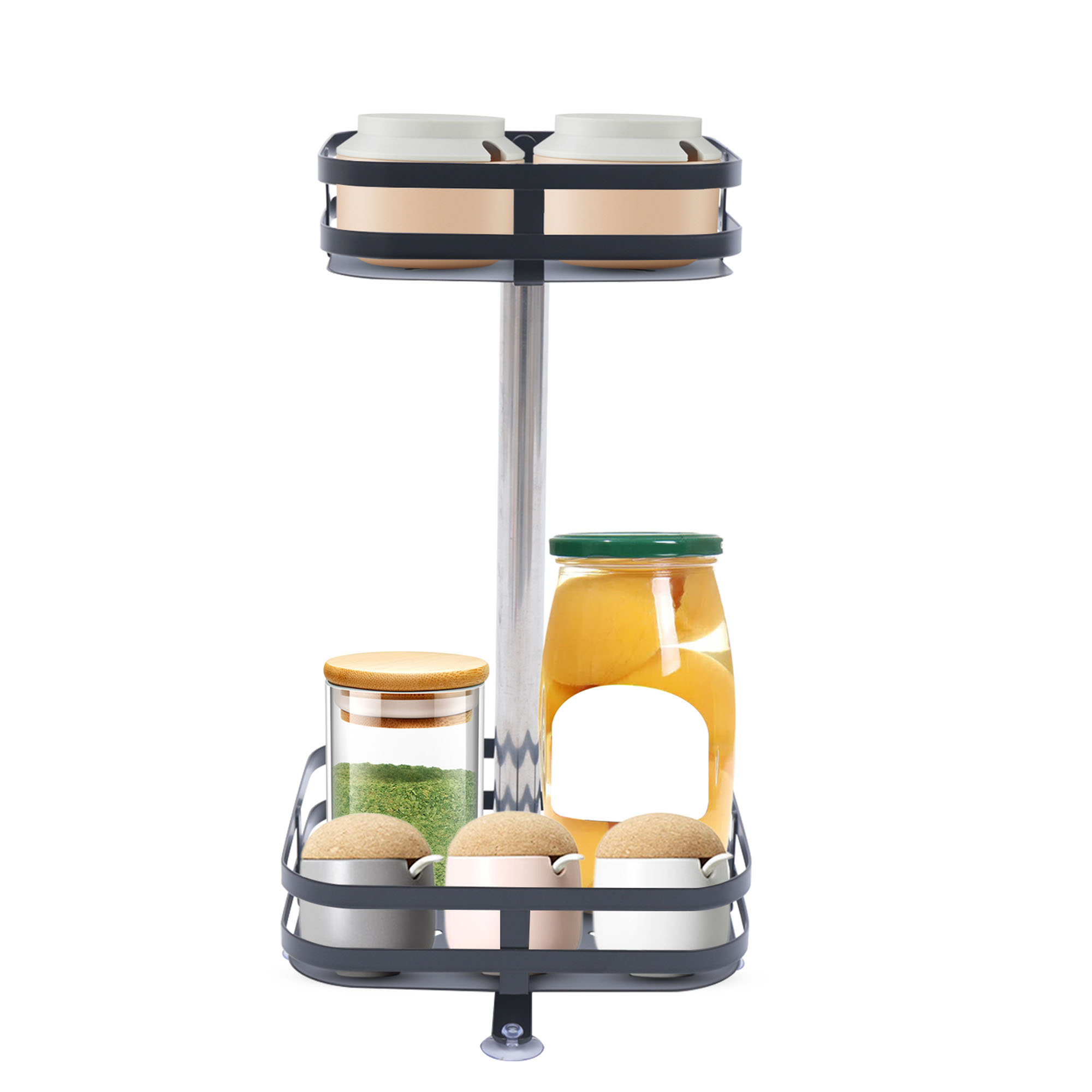 LELINTA 2-Tier Dish Rack, S-shaped 2 Tier Dish Drying Rack Drainer with ...